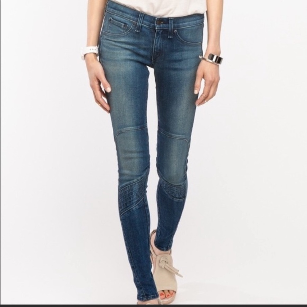 Rag & Bone Samurai Moto Skinny Jeans Size 24 Cardiff